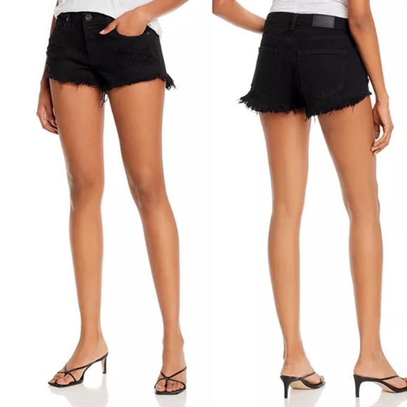 Pistola Gigi Low-Rise Cutoff Denim Shorts - Picture 1 of 5